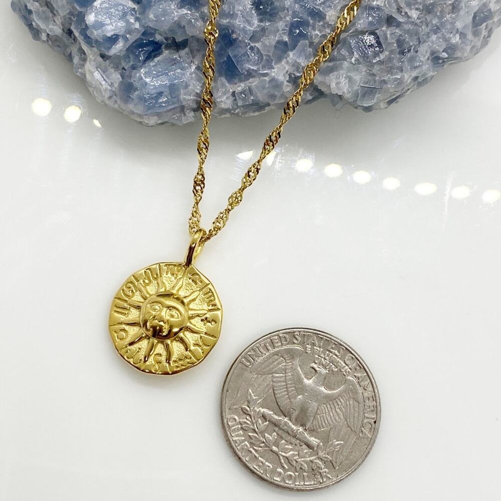 NEW Sun Zodiac Pendant Necklace - Picture 9 of 9